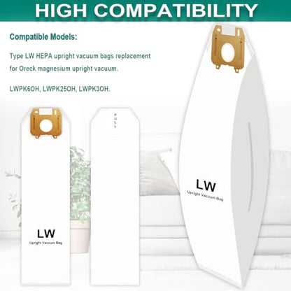 Type LW HEPA Vacuum Bags for Oreck Magnesium Upright
