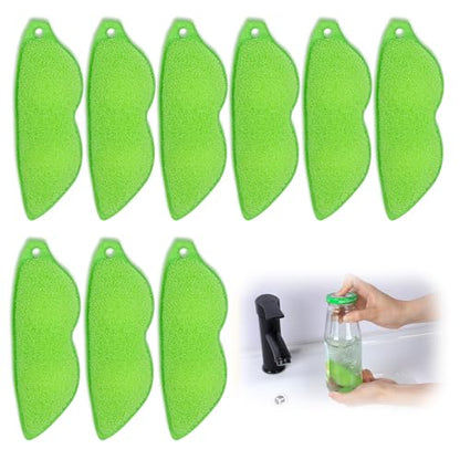 9Pcs Magic Beans Bottle Cleaner Sponge, Reusable Small Beans Bottle Cleaning Sponge, Heat Resistant Ceramic Scrubber for Internal Cleaning, Green Polyurethane Brush for Baby Bottles Cups Vases