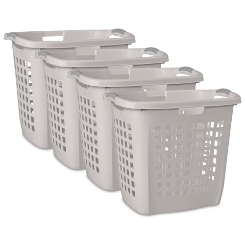 Sterilite Ultra Easy Carry Hamper, Laundry Basket Organizer, 4-Pack - color: Gray Pumice