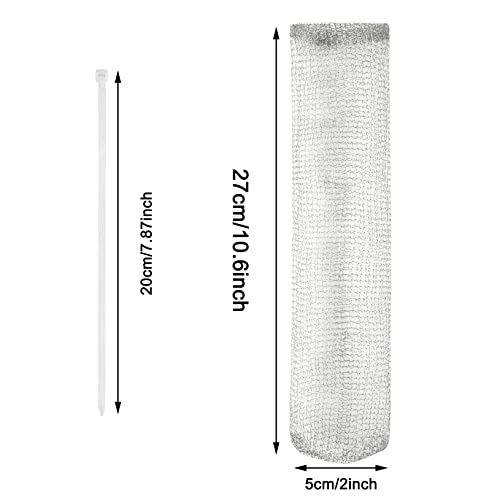 24 Pieces Lint Traps Washing Machine Stainless Steel Lint Snare Traps Laundry Mesh Washer Hose Filter with 24 Pcs Cable Ties - size: 24PCS