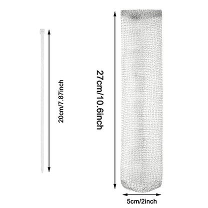 24 Pieces Lint Traps Washing Machine Stainless Steel Lint Snare Traps Laundry Mesh Washer Hose Filter with 24 Pcs Cable Ties - size: 24PCS