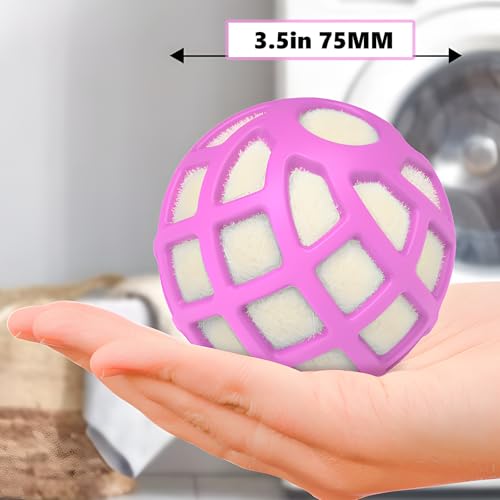 Dryer Balls – Patented Silicone Guard, Natural Wool Core, Super Anti-Tangle & Saves Drying Time, Reduces Static & Noise, Natural Fabric Softener, XL 3" (Pink Light Blue, Pack of 4) - size: Pink Light Blue