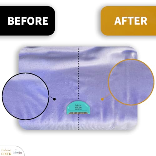 Multi-Fabric Sweater Comb for Pills and Fuzz - Manual Fabric Defuzzer Wool Lint Shaver Comb Scraper for Clothing, Sheets and Furniture by Wardrobe Hackers - color: Turquoise (Pack of 1)