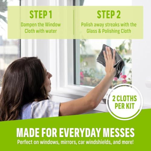E-Cloth Window and Glass Cleaner Kit, Just Add Water - 2 Kits - color: Gray, size: 2 Kits