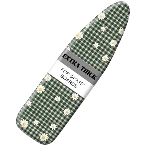 Ironing Board Cover 15"x54"，Standard Ironing Board Replacement Cover，Easy Fit - color: Grass Green, size: 15"x54"