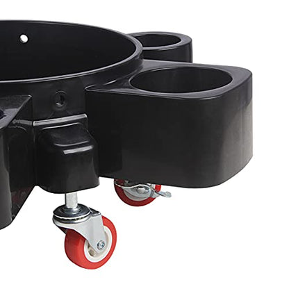 LCGP Bucket Dolly 5 Gallon Car Wash Professional Detailing Bucket Dolly with Heavy Duty Wheel Casters, Black - size: Dolly