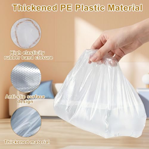 20 Pcs Waterproof Shoe Covers for Rain, Non-Slip Disposable Rain Shoe Covers, Plastic Shoe Ponchos, Thickened PE Material Boot Covers for Men and Women (Clear) - color: 20pcs(adults)-clear