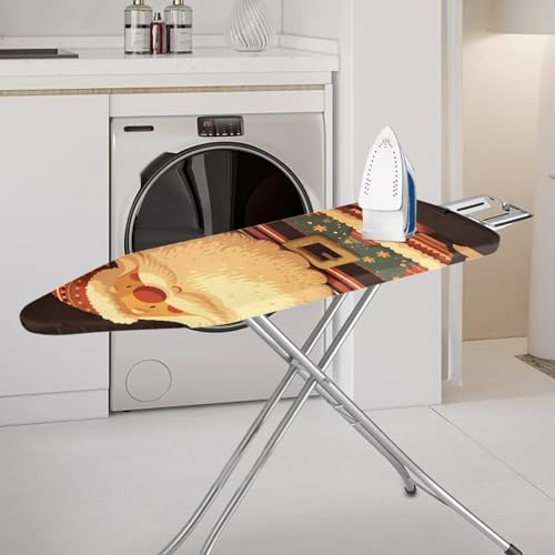 Christmas Santa Steam Ironing Board Cover 15x54 Inch, Cartoon Father Christmas Standard Ironing Board Cover, Funny Holiday Print Home Covers for Smooth Iron Washable - color: Christmas Santa