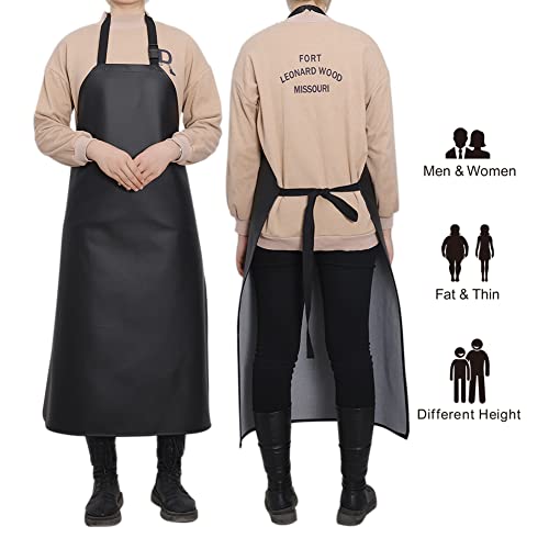 Thick Waterproof Apron Heavy Duty Oil Resistant PU Apron