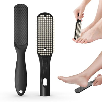 Foot File Pedicure Tool Callus Remover, Durable Foot Scrubber Dead Skin Remover, Professional Toe Cleaning Brush - color: 10.63'' Black
