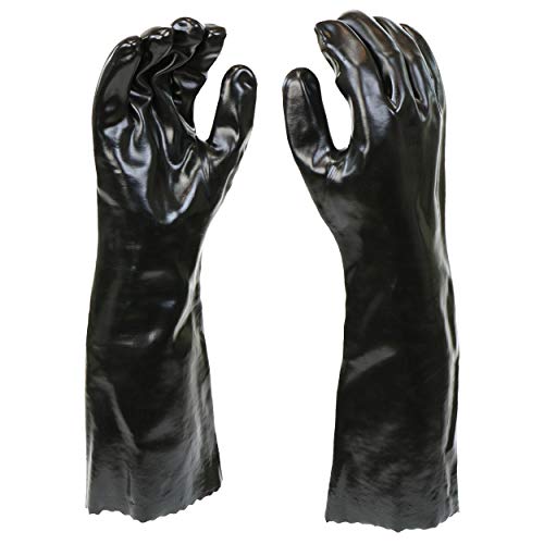 West Chester 12018 Chemical Resistant PVC Coated Work Gloves: 18" Length, Size Large, 2 Pairs - size: One Size (2 Count) (Pack of 3), style: 1 Pair