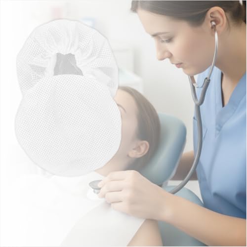 Disposable Stethoscope Covers, Non-Woven Stethoscope Head Sleeves for Home & Clinic, 2.4" Diameter, Pack of 100 (White) - color: White