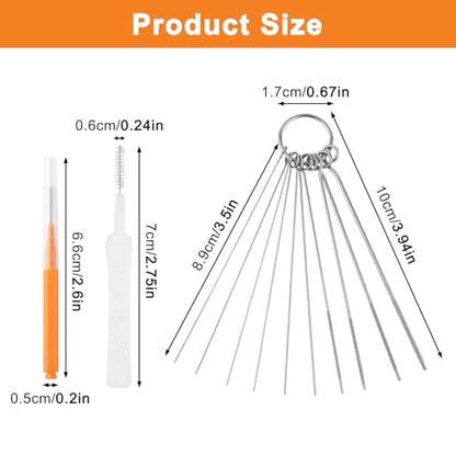 90 Pcs Shower Head Cleaner Set, Small Hole Nozzle Unclogger Tool with Stainless Steel Pins & Detail Cleaning Brushes, Unclogging Picks for Showerhead, Faucet and 3D Printer