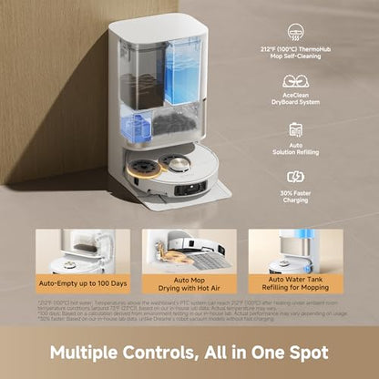 dreame L60 Ultra PE Robot Vacuum and Mop with 220+ Object Recognition - color: White, size: L60 Ultra PE