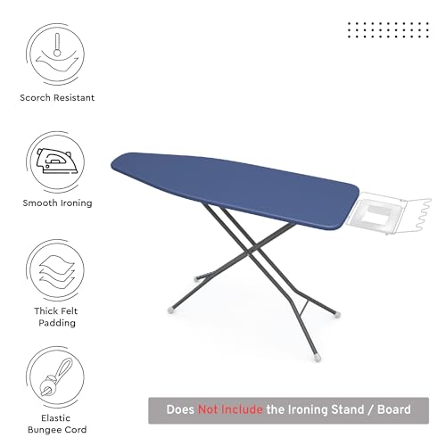 Encasa XO Ironing Board Cover and Pad 54"x18" X-Large, Scorch Resistant - color: Cobalt, size: X-Large (54"x18")