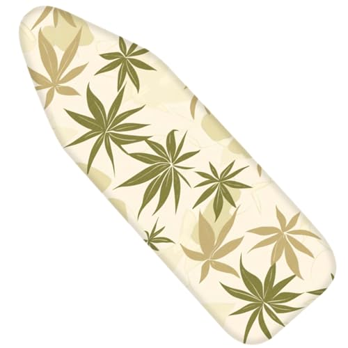 Nuxovilar Olive Green Beige Leaf Ironing Board Cover 15x54 Polyester - color: Yph03199, size: 15×54 inch