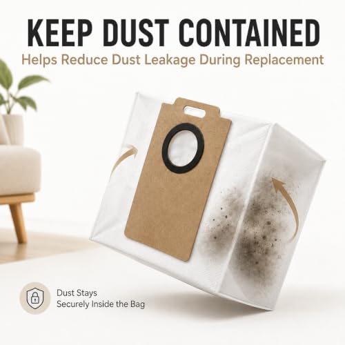 Replacement Dust Bags Compatible for Uninell UR3 Robot Vacuum Cleaner Spare Parts Accessories (10Pcs) - color: 10Pcs