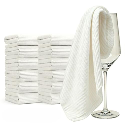 Microfiber Cleaning Cloth for Glasses, Glass Cleaning Cloths Lint Free, Polishing Cloth for Wine Glasses & Glassware, Streak Free Glass Towels for Cleaning, 12 Pack 12"×12" - color: 12-pack