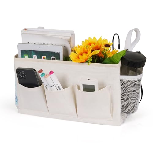 Bedside Caddy Bedside Storage Bag for Headboards/Bunk Bed - color: New White