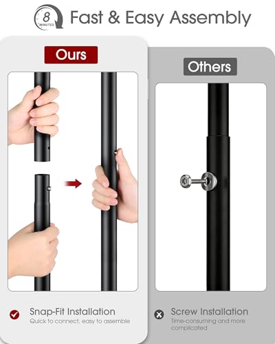 Sakugi Double Rod Clothes Rack Mesh Shelf & Hooks, 28.7x16.5x59.1, Black - color: Black, size: Large 28.7"W x 16.5"D x 59.1"H