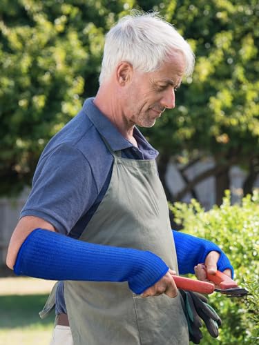 SATINIOR Cut Resistant Arm Sleeves - color: Black, Blue