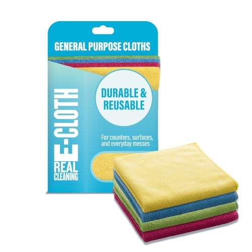 E-Cloth General Purpose Cleaning Cloth Kit, Reusable Cleaning Towel, 4 Pack - color: Assorted Colors - 4 Pack, size: New Version