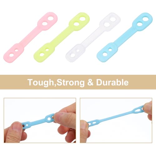 uxcell 40Pcs Clothes Hanger Windproof Plastic Strip Hook, Anti-Slip Off Windproof Fixed Buckle, Anti-Drop Strips Hanger Fixation for Outdoor Indoor Blue - color: Blue