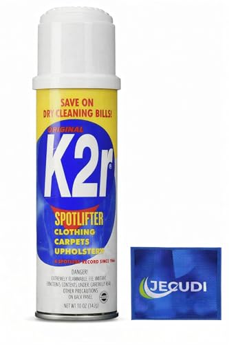 K2R SpotLifter Spot Remover Spray – Quick-Drying Stain Remover for Clothing, Carpets, Upholstery & Wallpaper – Built-In Brush Cap for No-Mess Touch-Ups – 10oz (1, 1) - size: 10 Fl Oz (Pack of 1)
