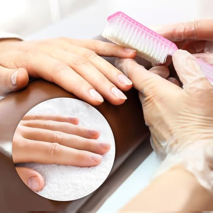 HOFASON 6 Pack Nail Brush for Cleaning Fingernails, Nail Brush Handle Grip Brush for Nail and Toenail Foot, Nail Dust Brush Manicure Pedicure Tools Scrubbing Brush Women Men Home Salon (Clear) - color: Clear