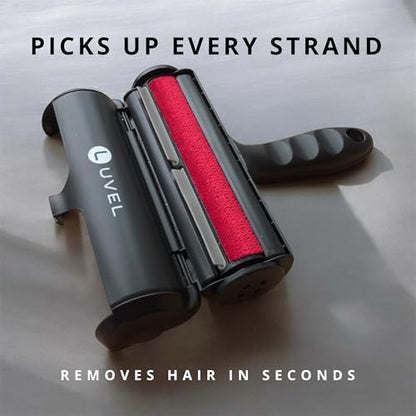 Pet Hair Removal Kit – Reusable Lint Roller & Grooming Gloves – Removes Dog & Cat Hair from Furniture, Clothes & Car – Easy to Clean