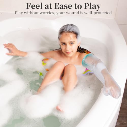 mosago Waterproof Cast Covers for Shower Arm Kids - color: Green, size: Arm-M（length 20.5"