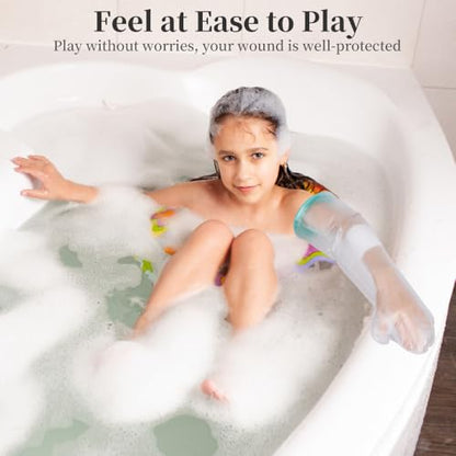 mosago Waterproof Cast Covers for Shower Arm Kids - color: Green, size: Arm-M（length 20.5"