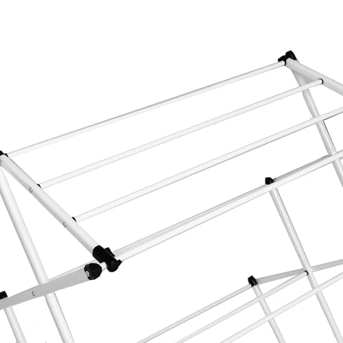 Honey-Can-Do 3-Tier Oversized Clothes Drying Rack, 31" Wide, No Assembly - color: White, size: 31" W