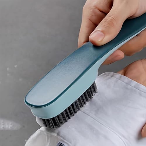 Shoes Cleaning Brush, Soft Bristle Handheld Scrubbing Brush–Multifunctional Cleaning Tools for Shoes, Laundry, Tile, Bathtub(Blue)