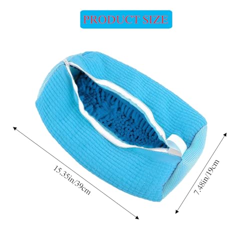 2PCS Laundry Shoe Bags for Washing Machine (Blue) - color: Blue