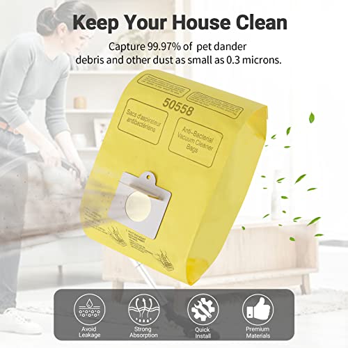 Vacuum Cleaner Bags Fit for Kenmore Canister Type C/Q 50555 50558,20PCs - size: 20