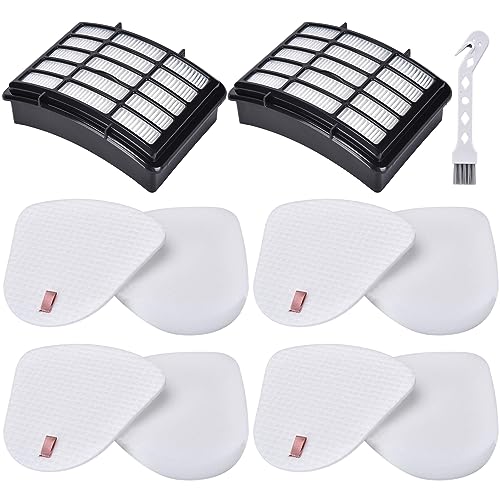 Filters for Shark Navigator Lift Away Deluxe Upright Vacuum Replacement UV540 UV440 NV360 NV350 NV351 NV352 NV355 NV356 NV357 NV370 NV391 UV490 UV500 UV541 ZU503AMZ, Compare to Part XFF350, XHF350 - color: NV350-2+4 (Black)