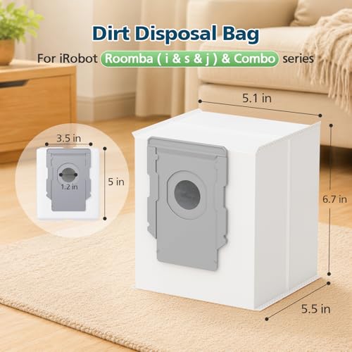 26 Pack Roomba Vacuum Bags for iRobot Roomba 415X 104 105 405 504 505 705
