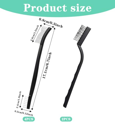6 Pcs Detail Cleaning Brushes, Jewelry Cleaning Brush