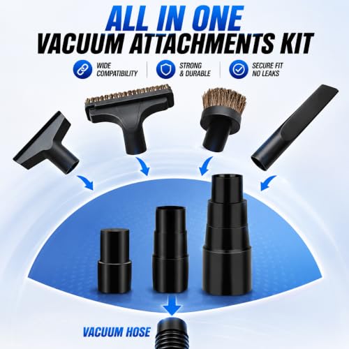 Vacuum Hose Adapter 3Pcs (1-3/8" to 1-1/4" & 1-1/2") Vac Connectors