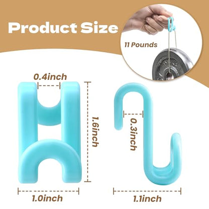 Mlici 60 Pack Space Saving Hanger Connector Hooks for Closet, Sky Blue - color: Sky Blue