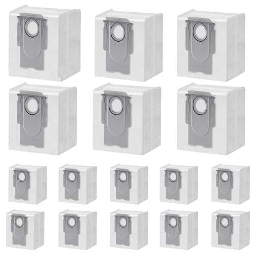 16 pack Disposable Dust Bag for roborock Q5 Q5+ Q7 Q7+ Q7 Max Q7 Max+ S7 MaxV Ultra S8+ S8 Pro Ultra Robot Vacuum,roborock Q5 bags:3L Large Capacity Disposable Bag Replacement