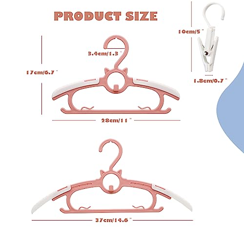 Baby Hangers,50Pack Space Saving Kids Hangers Pink - color: Pink, size: 50 pieces