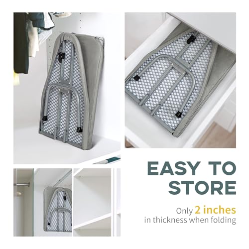 RAINHOL Gray Mini Tabletop Ironing Board 31"x12" - color: Gray, size: Steel Mesh