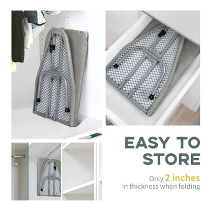 RAINHOL Gray Mini Tabletop Ironing Board 31"x12" - color: Gray, size: Steel Mesh