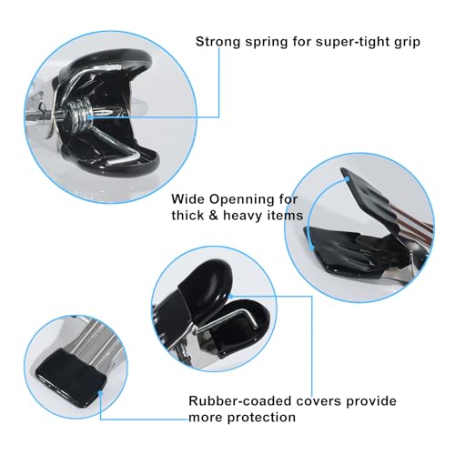 15/30Pcs Upgrade Double Head Clamp Dipped Clothespin for Laundry Hooks with Clips, Boot Holder, Hanging Clips, Portable Multifunctional Hangers Single Clip Space Saving for Jeans, Hats (30, Black) - color: Black