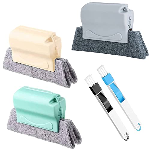 Magic Window Track Cleaner, Window Groove Cleaning Brush Tools Set, 5Pcs