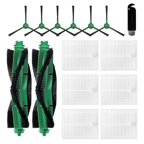15 Pcs Replacement Parts Accessories Compatible with iRobot Roomba 104, 105 Vac/Combo, 105X Vac & Combo,Y0140, Q0120 Robot Vacuum, 2 Roller Brush, 6 Hepa Filters, 6 Side Brushes, 1 Cleaning Brush - color: Roomba 104,105 Vac/Combo Accessories