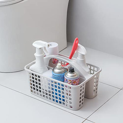Portable Shower Caddy Basket Plastic Storage Basket with Divided Light Grey - color: Light Grey
