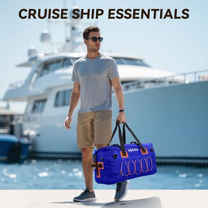 HEETA Waterproof Duffel Bag Travel Motorcycle Dry Bag Backpack 60L/80L/110L - color: Navy Blue, size: 60L